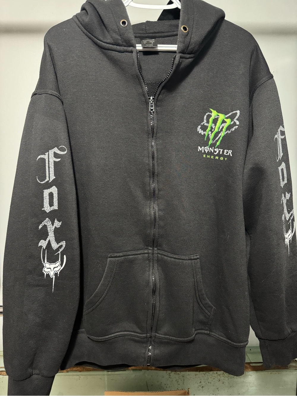Vintage Fox Racing x Monster Energy Full Zip Hoodie